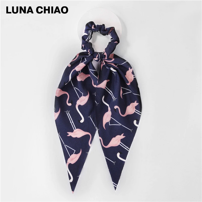 LUNA CHIAO Fashion Women Hair Accessories Hair Tie Ponytail Holder Fabric Hair Scarf Scrunchies