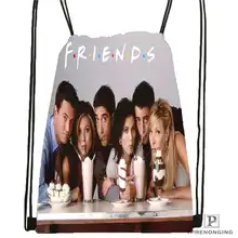 Custom friends-cast Drawstring Backpack Bag Cute Daypack Kids Satchel (Black Back) 31x40cm#2018611-29