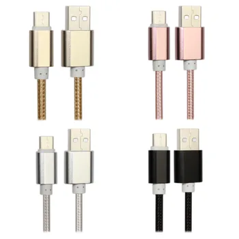 

CAMDEMS 100pcs Type C Braided USB Charger Cable Fabric Data Sync Phone Accessory Bundles for samsung S8 S8 plus oneplus 2 3 4