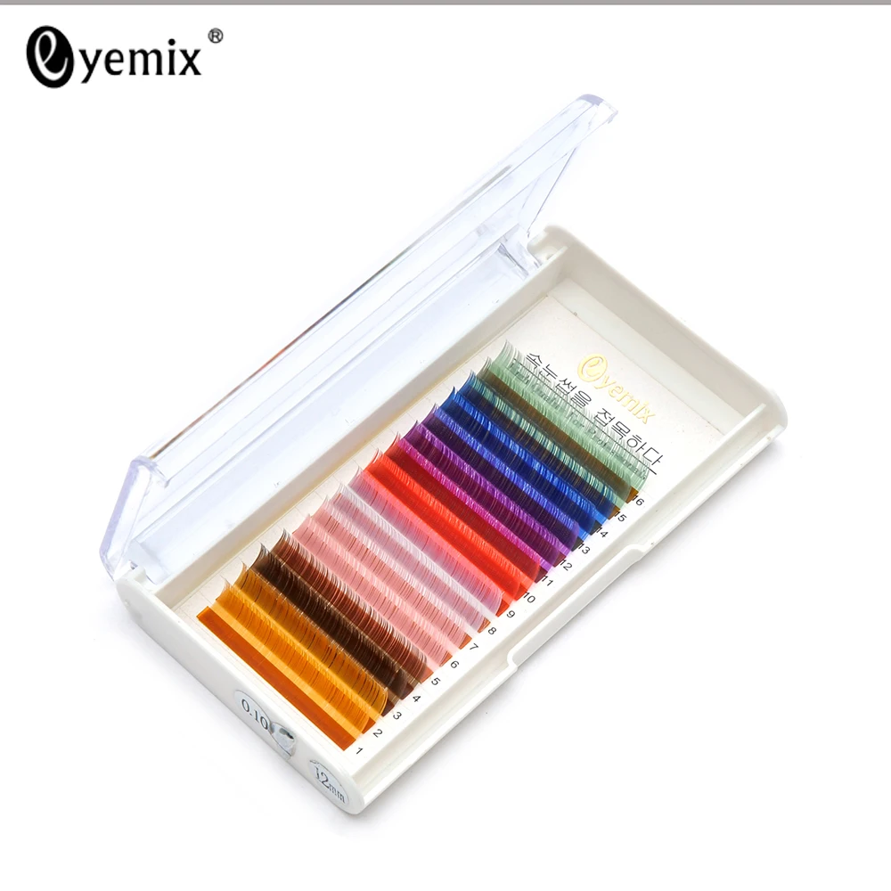 Eyemix Individual шелковые ресницы наращивание 8 цветов микс Blink накладные вечеринка