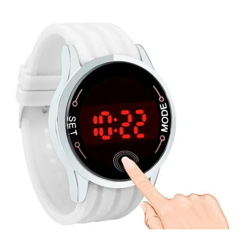 

2019 hot sale men watches Fashion Waterproof Men LED Touch Screen Day Date Silicone Wrist Watch relogio digital