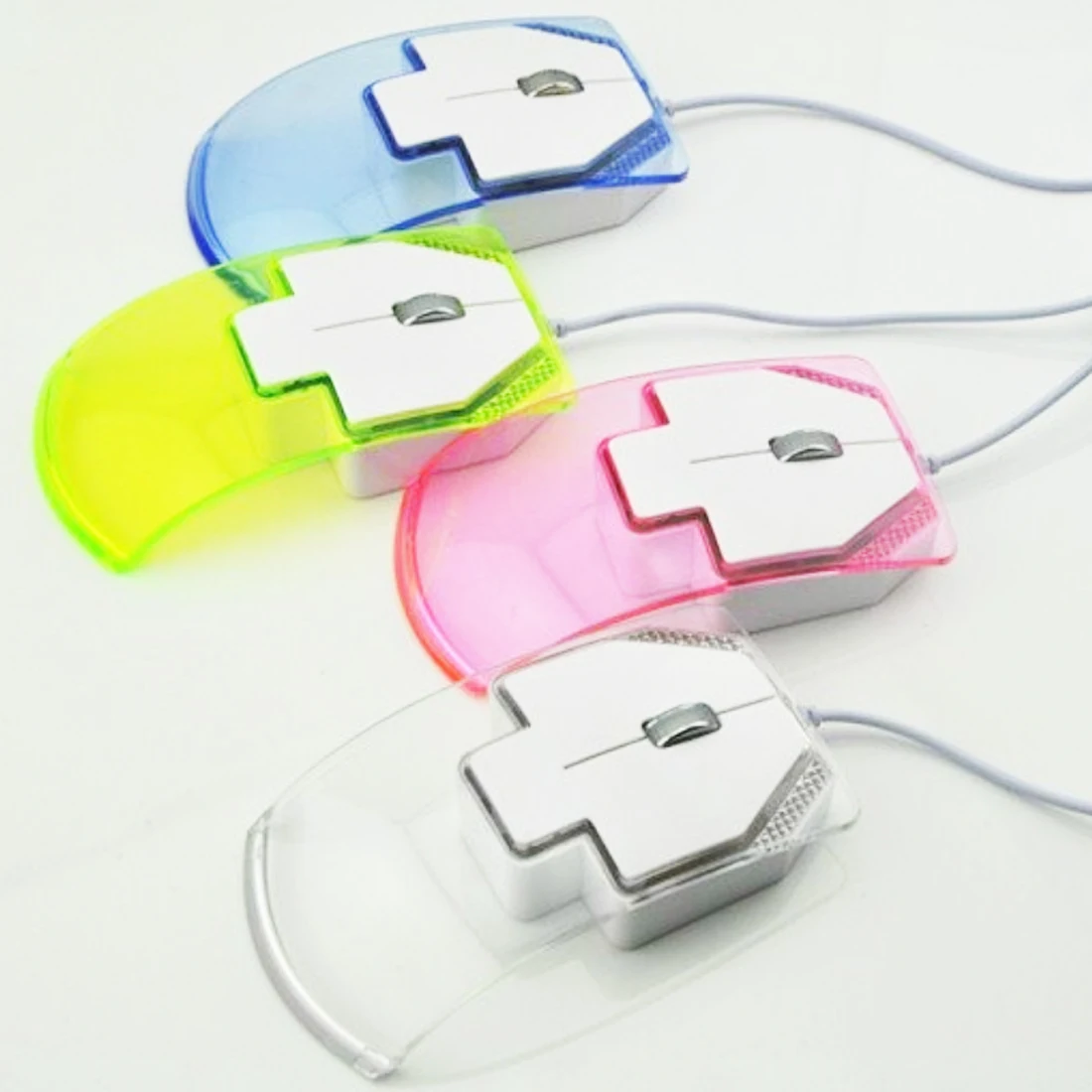 

NOYOKERE 4 Color Transparent Wired Mouse Silent Gamer Colorful LED Power Saving Glow Gaming Mouse Mice for Laptop Desktop