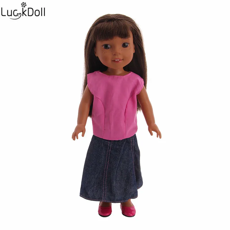 Luckdoll Модная Одежда для куклы принцессы подходит кукол Wellie Wishers 14 5 Дюймов