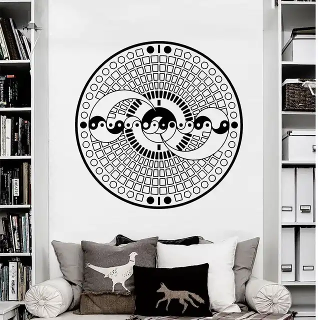 Pinturas Murais Gran Mandala Calcomania De Vinilo Para Pared