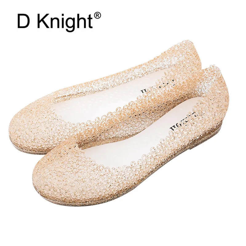 

Summer New Women Jelly Sandals Round Toe Hollow Ladies Flat Shoes Sandals Non-slip Breathable Bird's Nest Casual Hole Shoe Woman