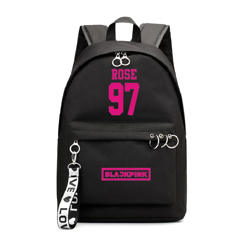 Kpop черные розовые рюкзаки для девочек, школьные сумки, корейский модный рюкзак, для подростков, для путешествий, для ноутбука, рюкзак, рюкзак Sac A Dos