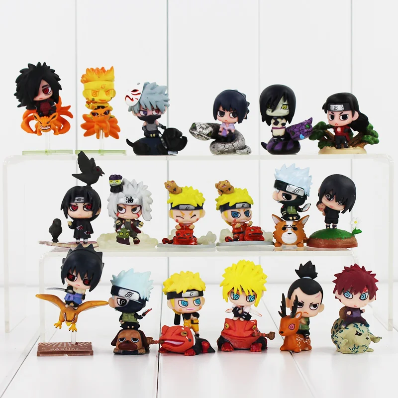 

6pcs/lot Naruto Figures Sasuke Kakashi Shikamaru Gaara Itachi Jiraiya Minato Akatsuki Deidara Sasori Hidan Zetsu Model Toys