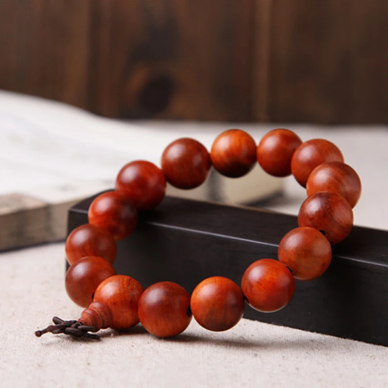 Big Wood Red Bangle Bracelet Wooden