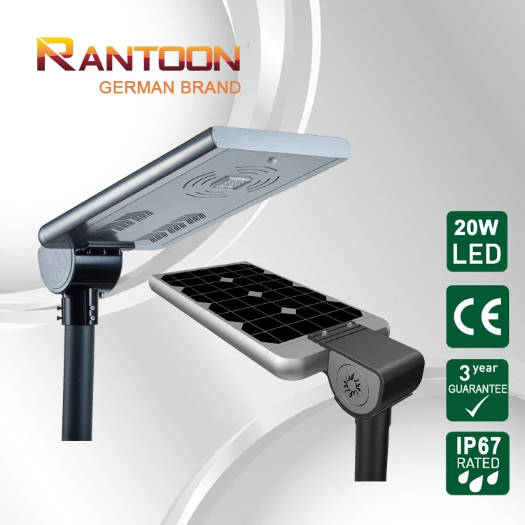 German brand Integrated solar street light 20w all in one solar street