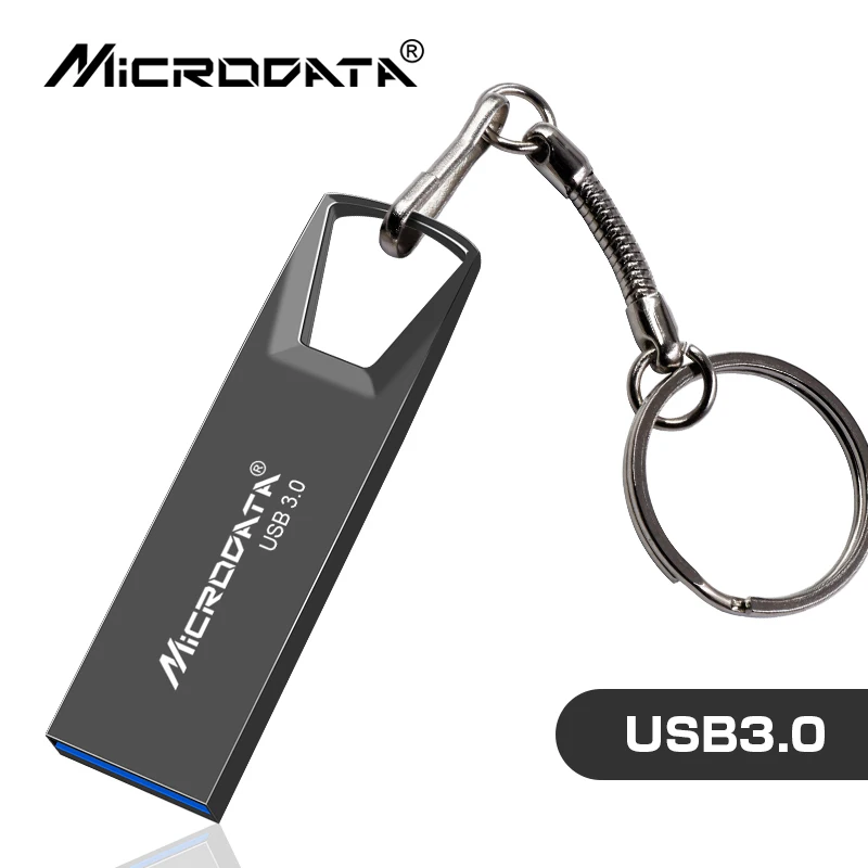 Металлический USB флеш-накопитель 3,0 128 Гб ручка для ключей 32 ГБ 16 ГБ 8 ГБ реальная емкость usb 64 Гб мини-флешка флеш-карта памяти - Цвет: Черный