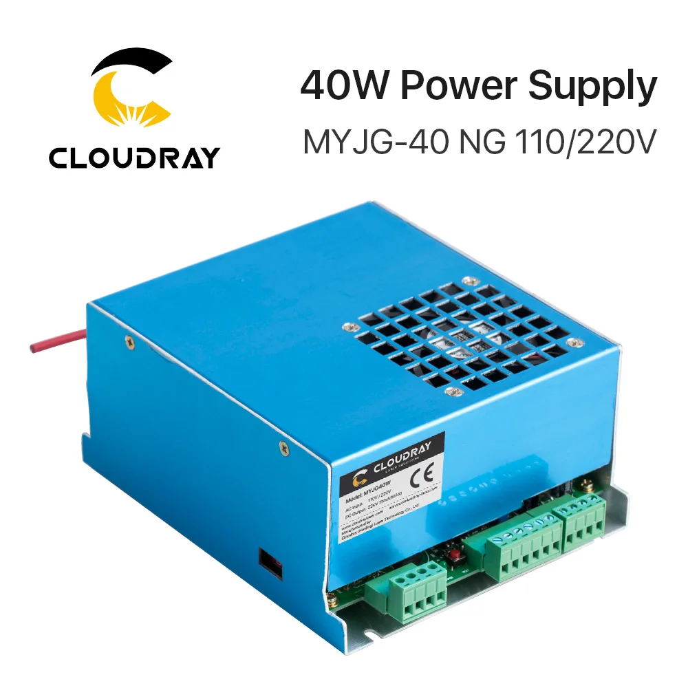 Goede Cloudray 40W CO2 Laser Voeding MYJG 40T 110V 220V Voor CO2 Lasergravure Snijmachine 35  50W Myjg