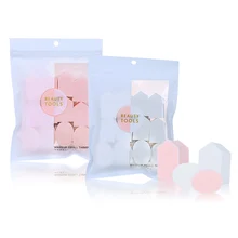 12 шт./компл. эллиптический полигональный комбинированный для девочек модный не-ЛАТЕКСНЫЙ слоеный Многофункциональный косметический мягкий спонж случайный цвет