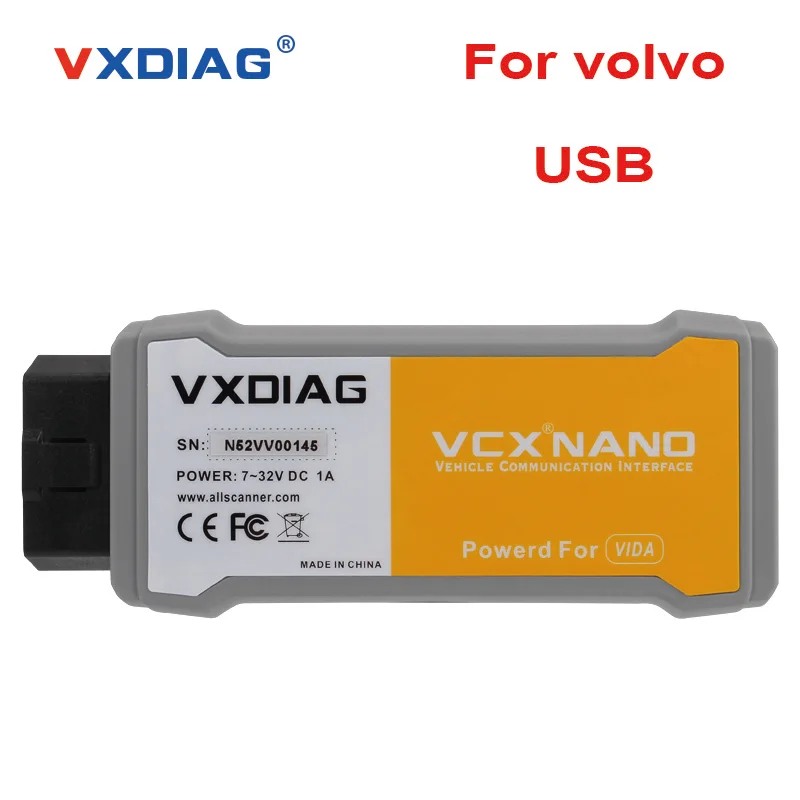 100% Original VXDIAG VCX NANO For Volvo Car Diagnostic Tool function better Than for Volvo Dice 2014D Scanner free shipping vxdiag vcx nano car diagnostic tool for gm gds2