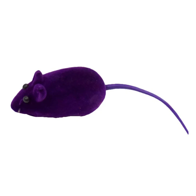 Мышь из флока забавные игрушки для кошек звук плюшевый резиновый виниловый мышь животное кошка реалистичный звук игрушки