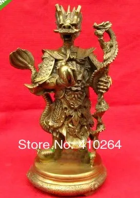 

Shipping 29CM Chinese mythology Dragon King bronze statue discount 30%