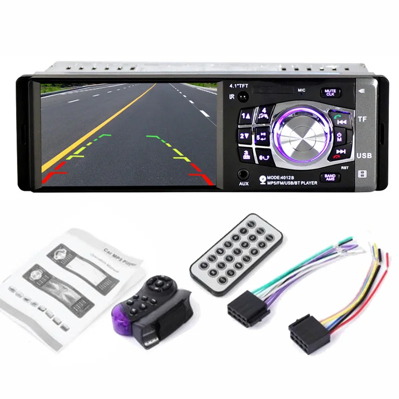 

4 Inch 1 DIN Car Auto Radio FM Stereo Remote Control Steering wheel Bluetooth Support USB 2.0 Camera