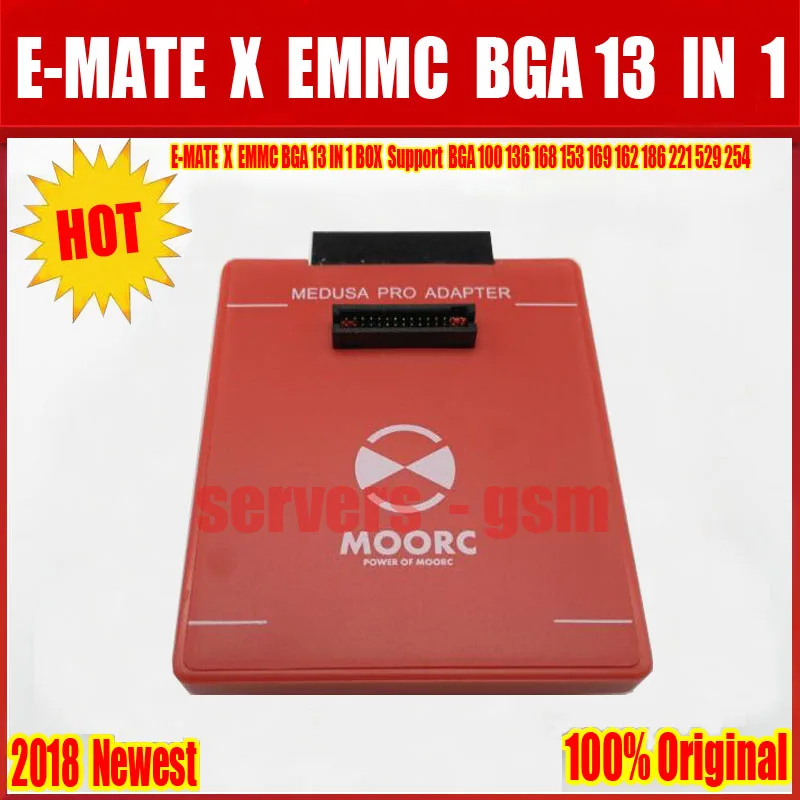 E-MATE X памяти на носителе EMMC BGA 13 IN1 Поддержка BGA100 136 168 153 169 162 186 221 529 254 для легкий JTAG плюс UFI коробка Riff