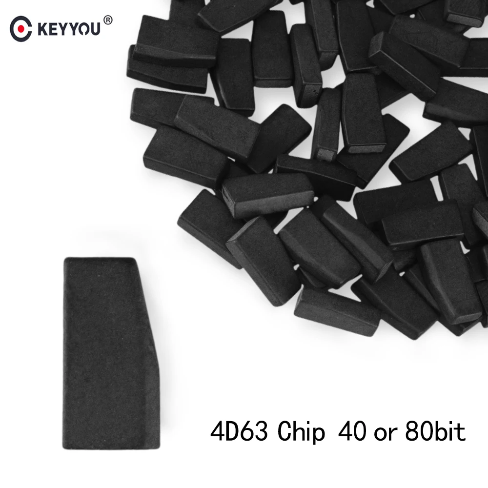 

KEYYOU Transponder Chip For Mazda Ford OEM Megamos 4D63 Chip 40/80 Bits Carbon Remote Car Ceramic Key Blank High Quality