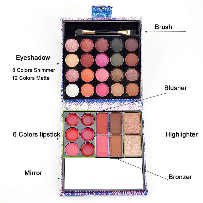 

Makeup Set Palette Professional 34 Color Make Up Sets Eyeshadow Lip Gloss Foundation powder Makeup Kit de Maquiagem Cosmetics
