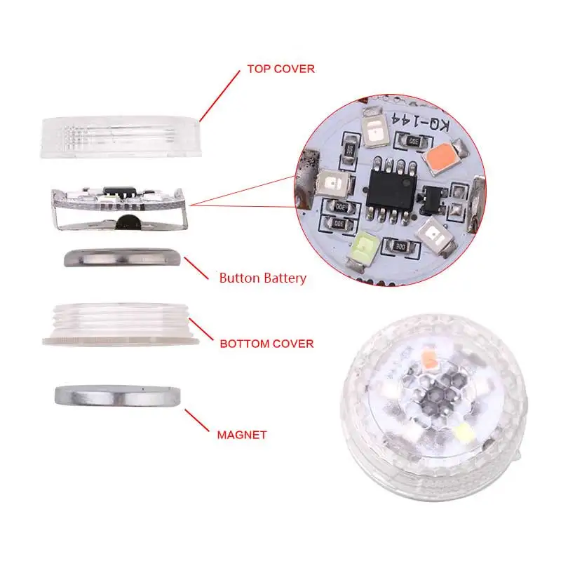 2шт/4 шт Автомобильный Дверной светодиодный Предупреждение льный фонарь для открывания, безопасный мигающий светильник, 5 светодиодный магнитный беспроводной антиколлидный сигнальный декор, автомобильные аксессуары