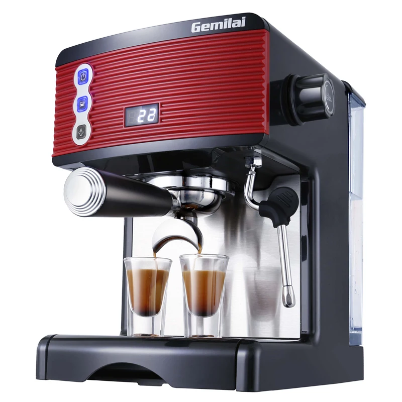 

CRM 3601 Espresso Coffee Maker 1.7L Automatioc Household Commercial Coffee Machine Espresso Steam Milk Foam