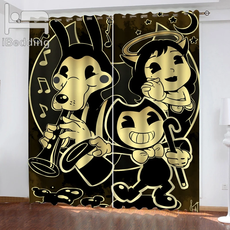 

1 Set IBedding Bendy Living Room Curtain Waterproof Curtain POD Customized Photo Polyester Decor