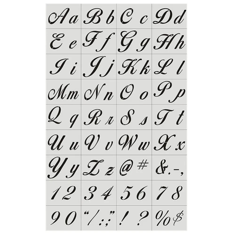

40pcs DIY Alphabet Letters Templates Number Symbol Drawing Painting Stencils DIY Craft Stencils Painting Letters