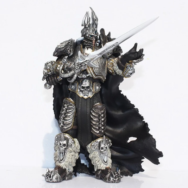 2019 игры фильма аниме Статуэтка WOW Fall of The Lich King Arthas Menethil рисунок 17,5 см ПВХ фигурка модель игрушка; подарок