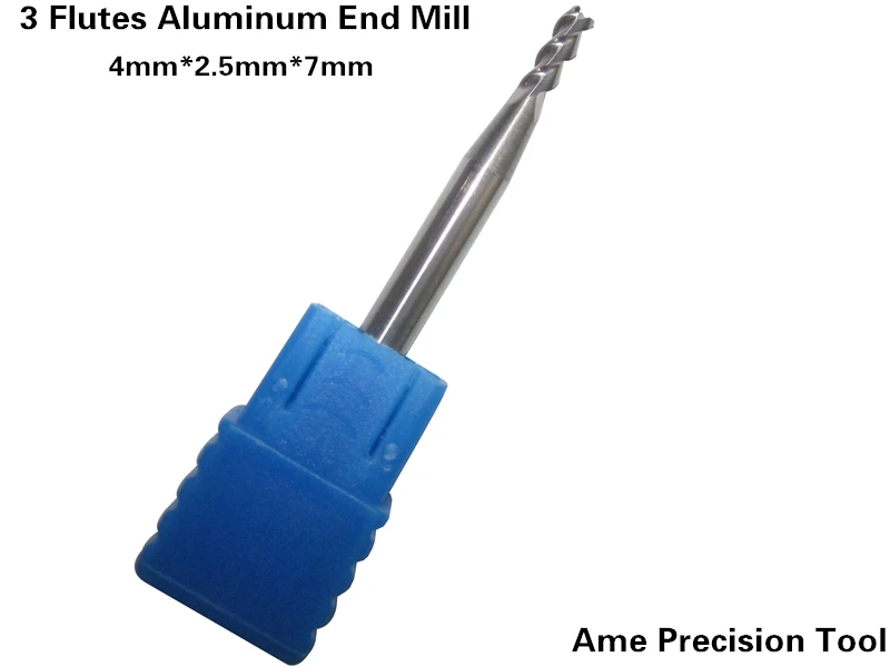 

4mm*2.5mm*7mm Freeshipping CNC carbide tool,Woodworking insert Router bit,Tungsten end milling cutter,3 Flutes Aluminum end mill