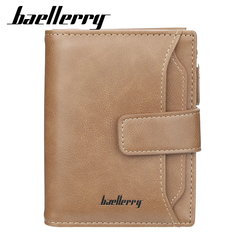 Мужские кошельки baellerry модные короткие дизайнерские на молнии с держателем для карт мужские кожаные кошельки Твердые монеты карман высокое качество мужской кошелек