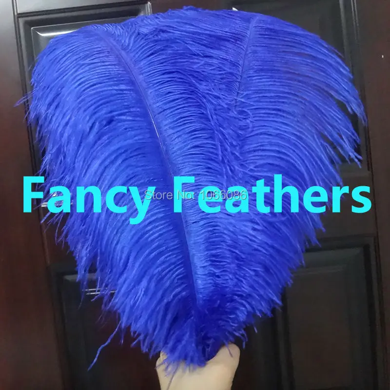 

EMS Free Shipping 50pcs/lot 55-60cm 22-24 inches Top quality Royal Blue ostrich feathers ostrich plumages plumes