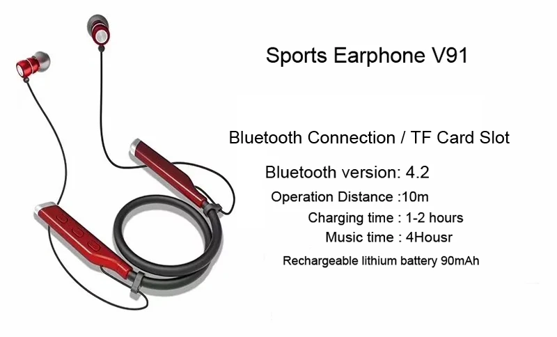 BGreen Bluetooth спортивные наушники Беспроводной стерео гибкие шейным работает гарнитура Поддержка TF карты игральные магнит притяжения