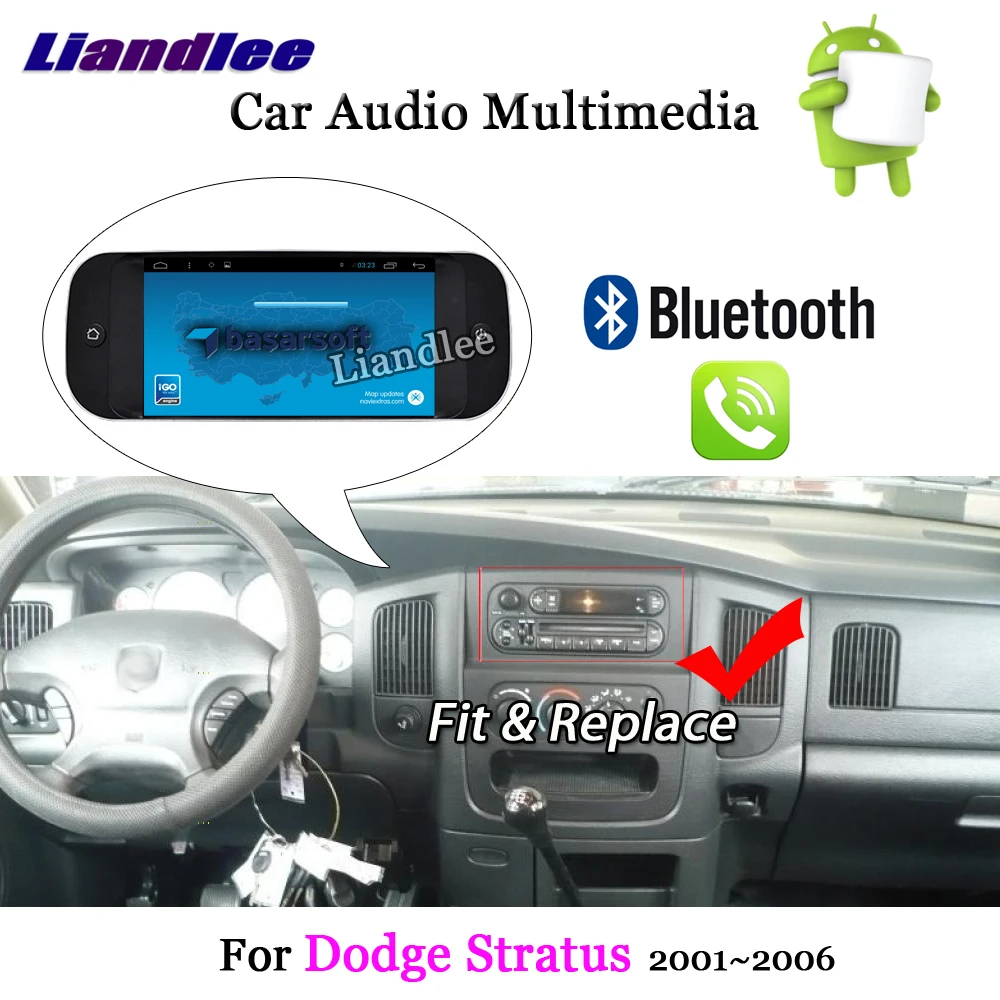 Clearance Liandlee Car Android System For Dodge Stratus 2001~2006 Radio Stereo Carplay Wifi GPS Navi MAP Navigation HD Screen Multimedia 10
