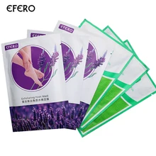 Efero/6 штук в упаковке, детские носки для педикюра, Детские отшелушивающие ножные маски лаванды, отшелушивающие носки