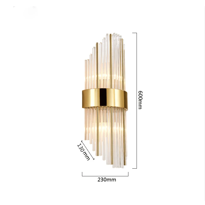 Скандинавский пост-Современная Гостиная Хрустальные Настенные светильники простые креативные спальни лампы европейские лестничные светильники прохода LU8201153