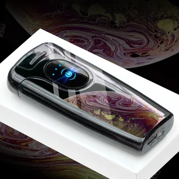 

2019 Arc Electronic USB Electric Cigarette Electric fingerprint Lighter For boyfriend father Birthday Wedding Gift Lighters