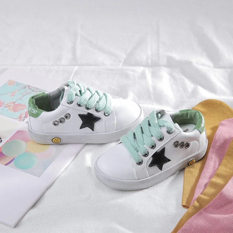 

Baby Glittler Shoes Girls Star White Sneaker Boys Sports Shoes Kids Children Causal Trainer Sequin Flat Baby Shoes