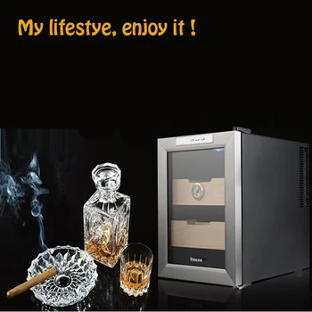 

Thermostatic Cigar Moisturizing Cabinet Capacity 100 Pieces Cigar Storage Cabinet Wooden Cigar Cabinet with Hygrometer SC-12A