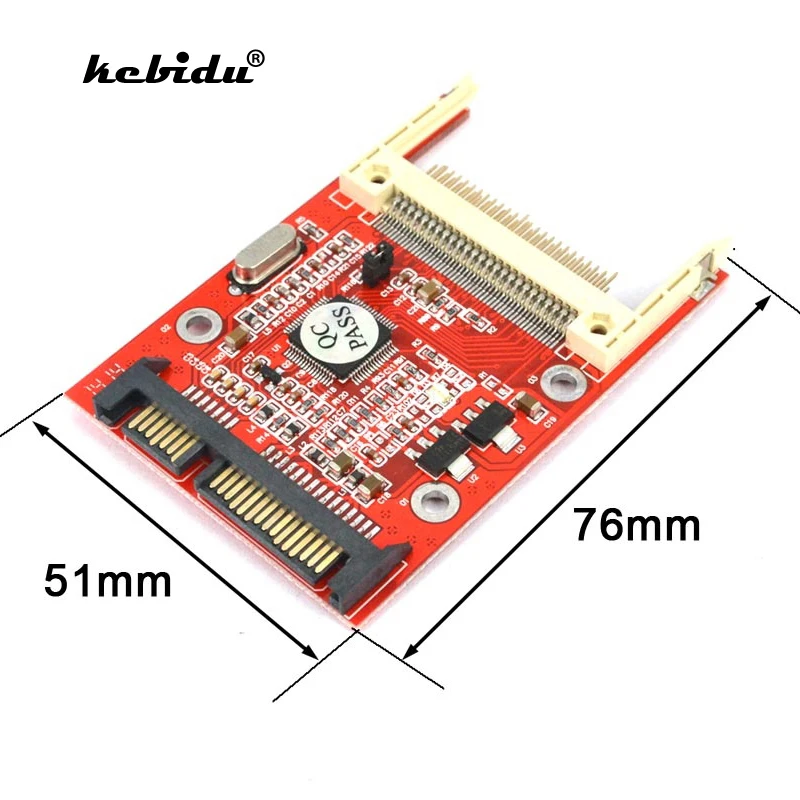 

kebidu CF Compact Flash Merory Card to 2.5 SATA 22Pin converter Adapter CF To Sata converter Flash HDD Hard Disk Adapter Red