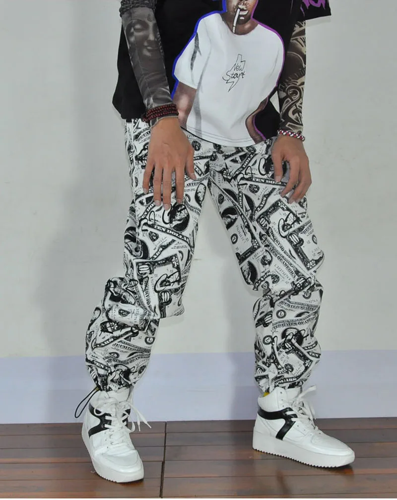 Cool Pants Men Loose Print Trouser Streetwear   (17)