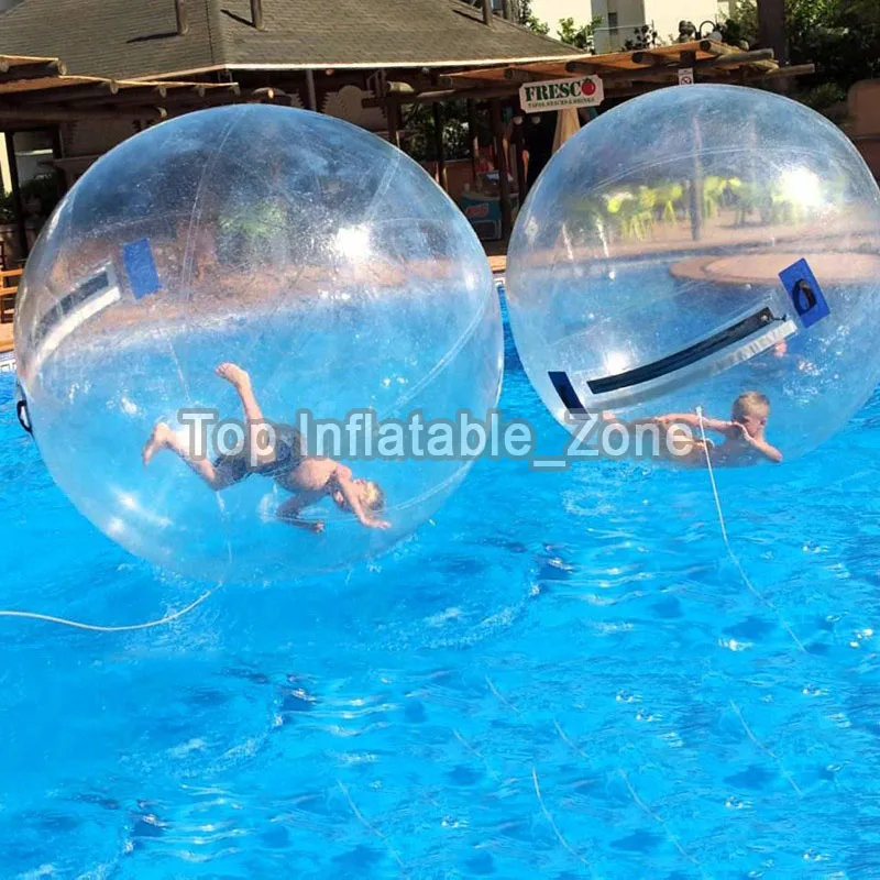 ПВХ/ТПУ материал надувной шар для ходьбы по воде 1,5 м/2 м диаметр воздушный шар для бассейна игр низкая цена прогулки на воде мяч молния - Цвет: clear