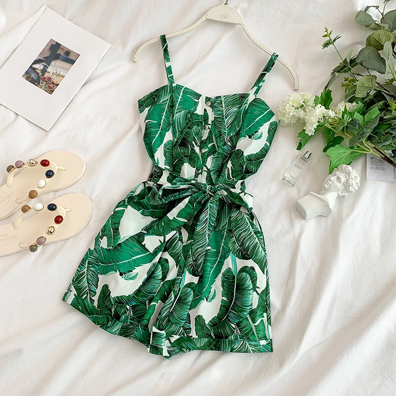 

Printing Playsuit Women Fashion Summer Clothes for Woman 2019 New Trend Drop Shipping Clothing Female Rompers Womens Jumpsuit