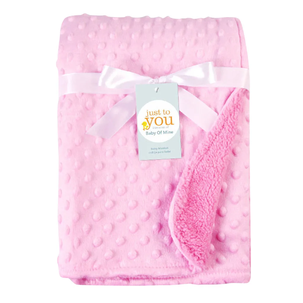LONSANT; детское одеяло для младенцев; однотонное Двухслойное одеяло для новорожденных; теплое мягкое Флисовое одеяло для пеленания; повседневное одеяло-пузырь