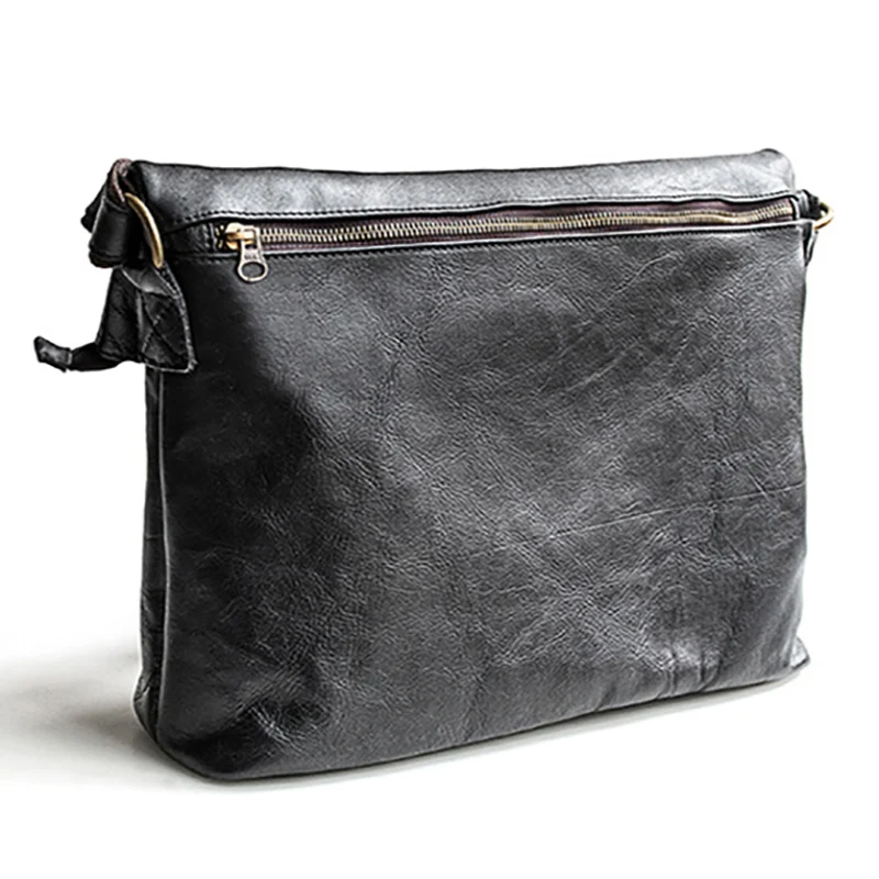AETOO сумка из воловьей кожи, мужские сумки через плечо, кожаная складная сумка, винтажная сумка на плечо