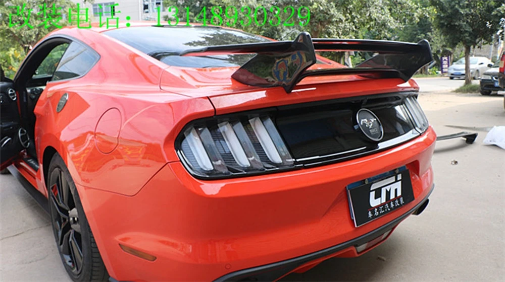 SHCHCG для Ford Mustang автомобильные аксессуары высококачественный задний спойлер багажника декоративное крыло из углеродного волокна