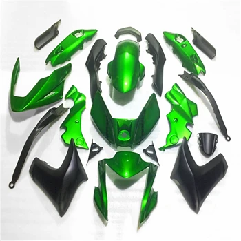 Черный обтекатель кузова Комплект Панель Набор для Kawasaki ER6N ER-6N 2012- мотоцикл - Цвет: Армейский зеленый