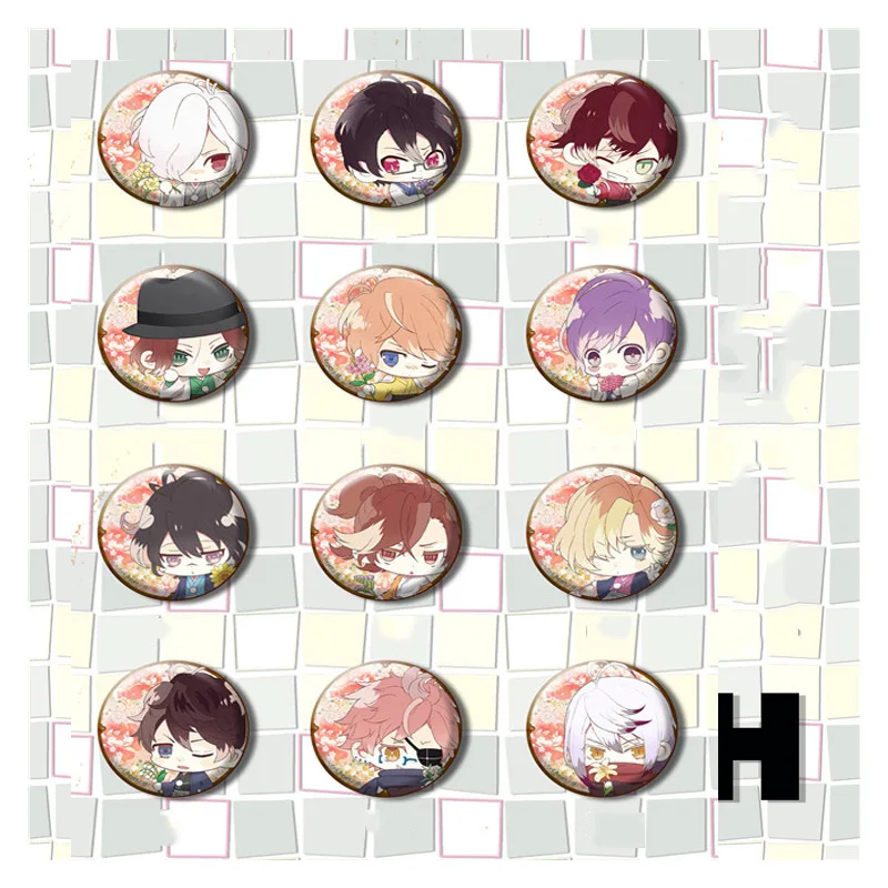 6 шт./компл. значок аниме DIABOLIK LOVERS аято Сакамаки Kanato Shu ouma Муками Руки знак акриловые брошь значок сумка ткань деко