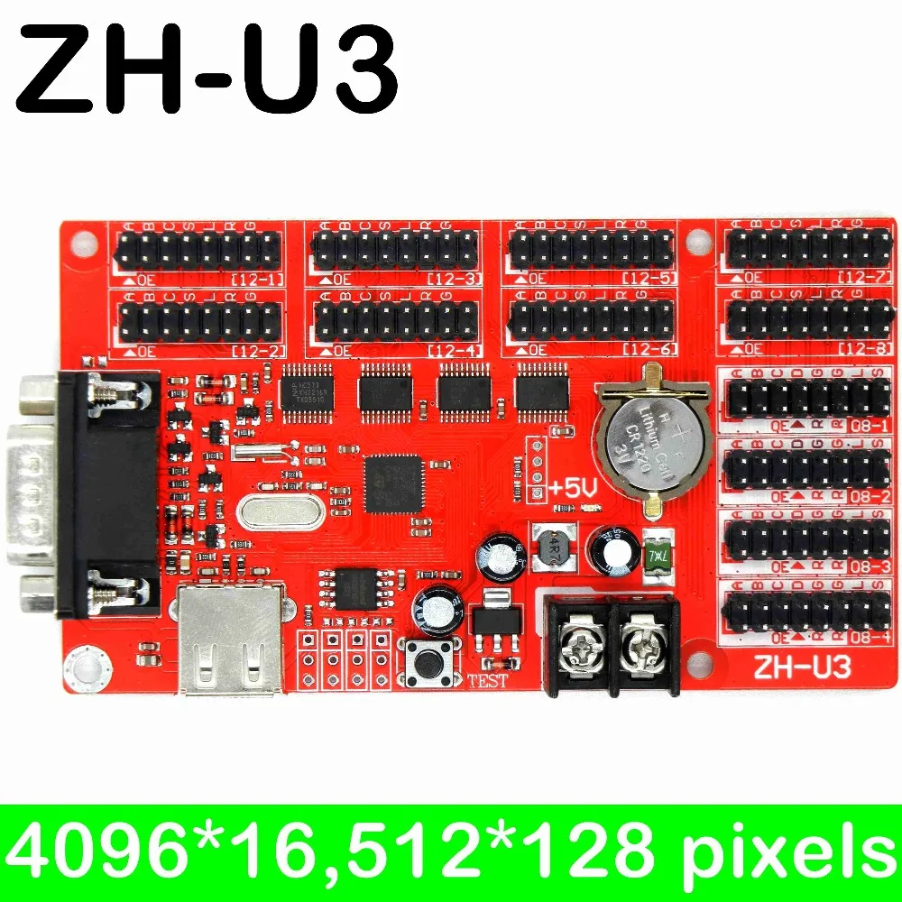 ZH U3 USB/U disk + rs232 порт светодиодный контроллер 1024*64512*128 пикселей P10 P13.33 P16 F3.75 | Контроллер двигателя -32643496229