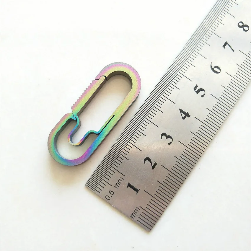 S Multicolor EDC брелок для ключей из титанового сплава, автомобильные ключи, висячие, чистый титан, металл, быстро висящие, мульти инструменты, толстый титановый сплав TC4 - Цвет: S Multicolor