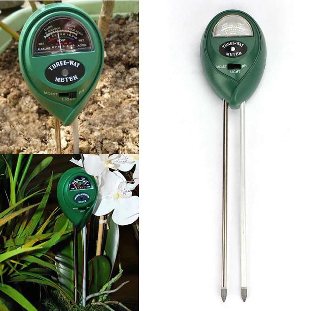 

3 in 1 PH Tester Soil Water Moisture Light Analized Test Meter Detector Plant Flower PH Meters for Garden / Farm / Lawn#sw